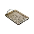 thumbnail image 3 of Bandeja rectangular para servir, para vasos de agua y joyas, para tocador de baño. Borde plateado gris., 3 of 9