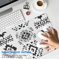 thumbnail image 4 of Long Mouse Pads for Desk,Black Geometric Triangle Diamond Pattern Desk Mats on Top Of Desks, Desk Mouse Pad Extra Large with 3mm Non-Slip Base and Stitched Edge for Gaming,Office,Work,Home 31.5"x11.8", 4 of 6