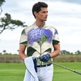 thumbnail image 3 of Honeii Vintage Flower print Polo Shirt, a classic short-sleeved, button-down golf shirt designed for menXX-Large, 3 of 6