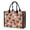 Rooster and Chick Brown Pattern, variant on Rooster and Chicken Blue Pattern Beach Tote Bag, Shopping Carry Tote with Inner Pocket & Removable Bottom, Padded Handles Gifts for Beach Travel Picnic