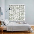 thumbnail image 4 of Farmhouse Spring Kitchen Curtains 63 Inch Length, Sage Green Fruit Plant Leaf Flower Grommet Top Bedroom Living Room Curtains, Light Filtering Cafe Curtain Drapes 2 Panels Set 84''x63'', 4 of 9