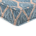 thumbnail image 2 of Jordan Manufacturing 22.5" x 22.5" Andorra Tiger Lily Navy Damask Square Outdoor Deep Seat Cushion with Ties and Welt, 2 of 9