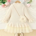 thumbnail image 4 of AUNVITO Girls Cotton Princess Dress Long Sleeve Round Neck with Pocket Vintage Innocent Style, 4 of 8