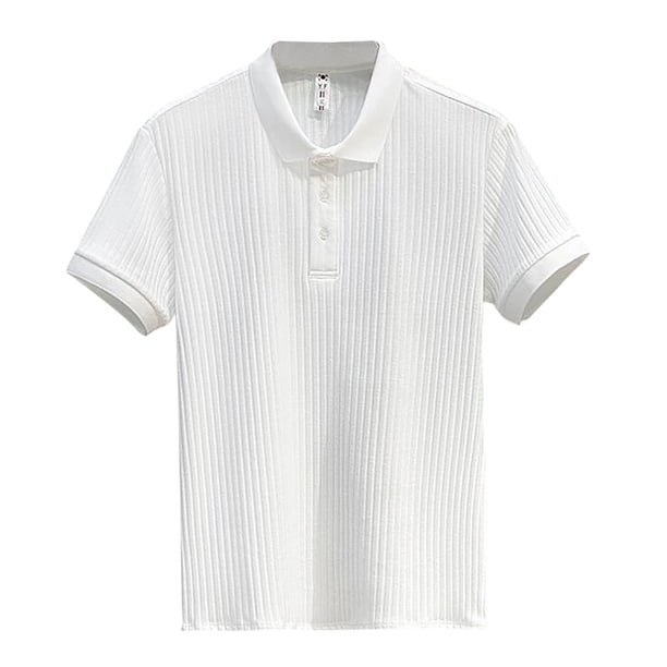 Gibobby Playera Polo Polos de golf de manga larga para hombre de un cuarto, estilo casual ajustado cuello en V, diseño básico(Blanco,G)