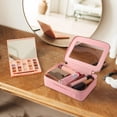 thumbnail image 2 of Set organizador de bolsas de maquillaje Aveniee, transparente, de viaje, color rosa, 2 of 6