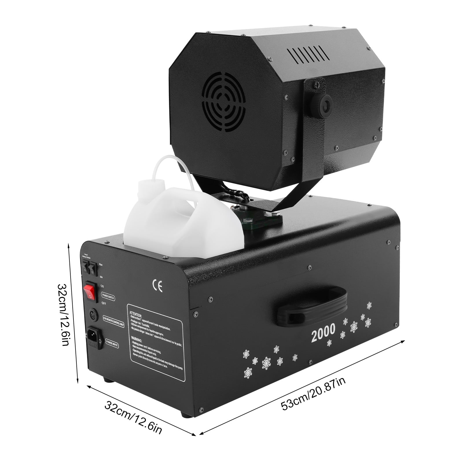 Snowflake Effect Machine Stage Snow Flake Maker 90 Rotatable W/ Remote 2000W