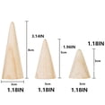 thumbnail image 6 of Thinsont 3 Pieces Home Portable Wood Circular Cone Shaped Ring Display Stand Shop Showcase Rings Storage Holder Rack Jewelry Accessories Type F 3x5cm, 6 of 6