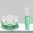 thumbnail image 4 of Bandeja de hielo de silicona mejorada y molde, bandeja de hielo de café cilíndrica de gran tamaño para refrigerador con tapa y accesorios de vidrio, 4 of 5