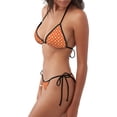 thumbnail image 2 of Disketp Orange And White Polka Dot para Bañador de Dos Piezas para Mujer, Bikini Sexy Halter String, Conjunto de Bikini en Triángulo, 2 of 6