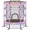 4.5FT-Purple, variant on Mini Trampoline for Kids, 55'' Toddler Small Trampoline with Enclosure Net, Indoor Outdoor Toy for Boys Girls, with Ocean Balls, 6 Steel Supports, Blue