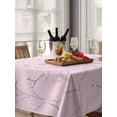 thumbnail image 6 of Pink Branches Table Cloth, Waterproof Tablecloth for Rectangle Tables, Vintage Art Farmhouse Reusable Washable Fabric Table Cover for Restaurant Kitchen Dining Tables 52"x70", 6 of 9