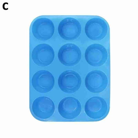 

12 Large Silicone Mould Cupcake Baking Bakeware Tray