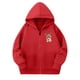 thumbnail image 4 of Sudadera con capucha y manga larga para niños y niñas, estilo informal, deportivo, con estampado degradado, cuello redondo, poliéster, 4 of 6