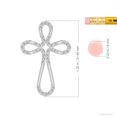 thumbnail image 3 of ANGARA Natural Diamond Loop Cross Pendant in 14K White Gold for Women (Size-1.35mm| Color-I-J| Clarity-I1-I2) | April Birthstone, Anniversary, Jewelry Gift for Women | Natural Diamond Necklace, 3 of 7