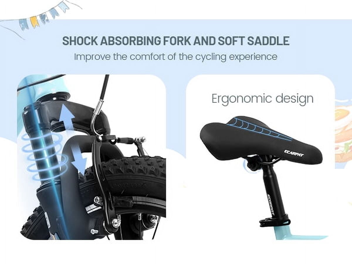 Ambifirner 20"  Mountain Bike with 21-Speed & Shock Absorber | Carbon Steel Frame, V-Brakes & Alloy Wheels (Blue)