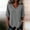 A590 Gray, variant on Womens Linen V Neck Blouses Diagonal Button Down Tunic Tops Side Tie Wrap Front Shirts Short Sleeve Casual Loose Fit Summer Fashion Elegant Office Work Apparel Tees