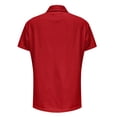 thumbnail image 4 of Siminsem Women's Plus Size V Neck Sweater Top Collared Knitted Shirts Short Sleeve Spring Summer 2026 Dressy Casual Blouses Cotton Blend Tees Work Clothes, Red, M, 4 of 6
