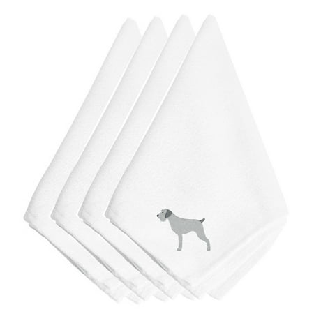 

Carolines Treasures BB3411NPKE German Wirehaired Pointer Embroidered Napkins Set of 4 20 x 20 multicolor