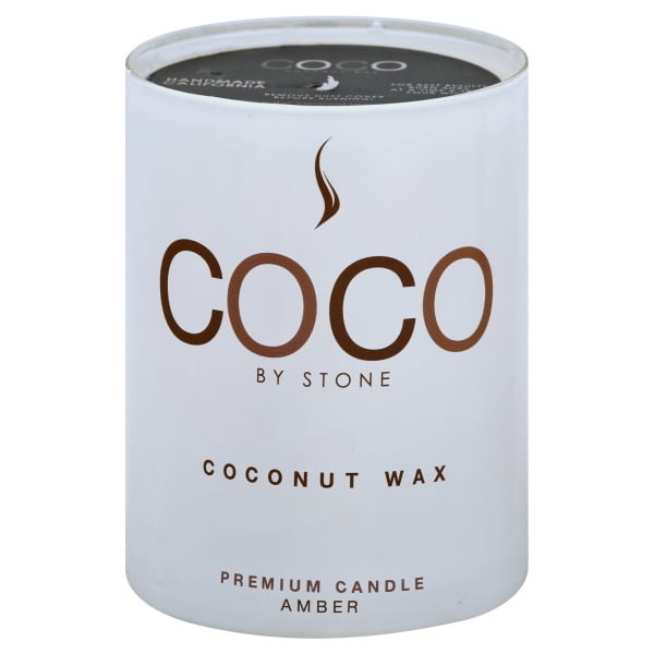 Stone Candles COCO11AM 11 oz Coconut Candle - Amber