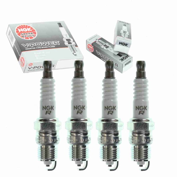 4 pc NGK V-Power Spark Plugs compatible with Chevrolet S10 2.5L L4 1985-1993