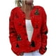 thumbnail image 2 of Cárdigan informal de punto estampado para mujer, con chaqueta abotonada y abrigo superior., 2 of 5