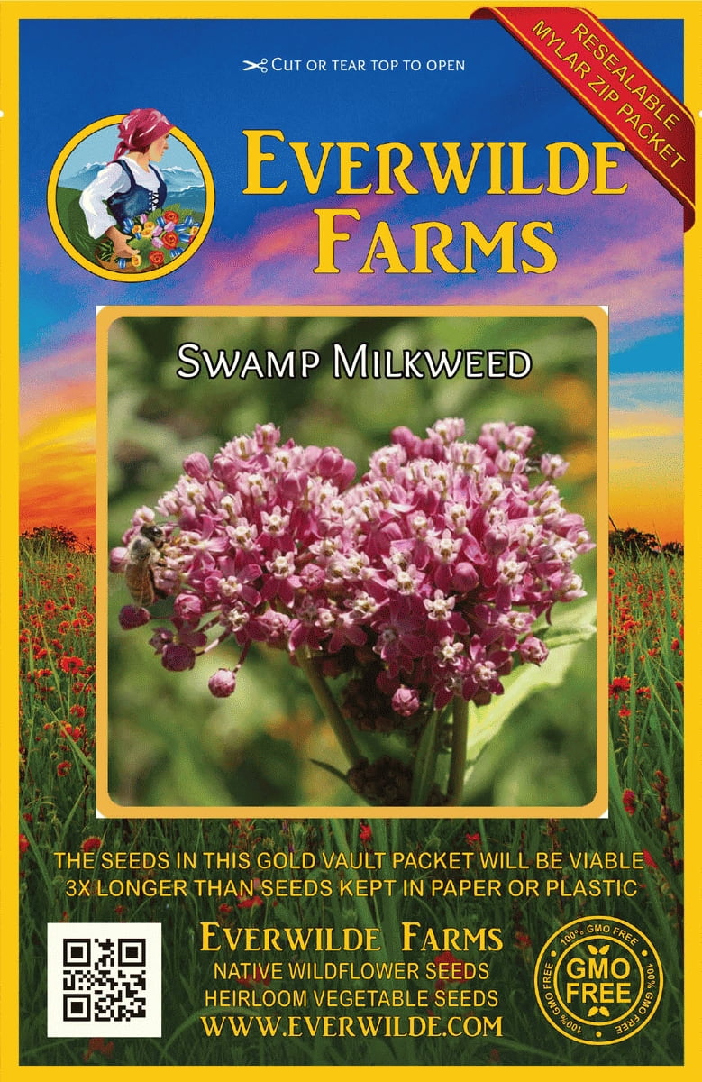 Everwilde Farms Gold Vault Jumbo Seed Packet 100 Prairie Smoke Native Wildflower Seeds 