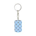 thumbnail image 2 of Uemuo French Bulldog Puppy Pattern Rectangular Metal Keychain - Durable, Stylish, and Personalized Key Ring for Men and Women,Engraved Keychain,Gift Slim Sturdy Keychain, 2 of 7