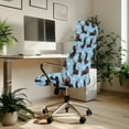 thumbnail image 3 of FKELYI Dachshund Dog Love Blue Print Office Chair Cover for Home Anti-Dust Computer Chair Covers Removable Rotating Chair Slipcover for Swivel Boss Chair Office Decoration, Large, 3 of 6