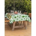 thumbnail image 2 of Happy St. Patrick's Day Outdoor Tablecloth - 60x84 Inch Rectangle Dining Table Cover, Green Gnomes Lucky Leaves Clovers Waterproof Outdoor Table Cloth with Umbrella Hole & Zipper for Picnic/Patio, 2 of 7