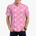 thumbnail image 2 of Balery Breast Cancer Awareness (3) Printed Men’s Short Sleeve Polo Shirt, Midweight Men's Shirt,Golf Polo shirts -Large, 2 of 8