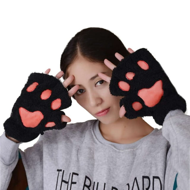Gants Mitaines Longs Sans Doigts en Tricot pour Femmes, Chauffe-Bras et Poignet d'Hiver, Clavier