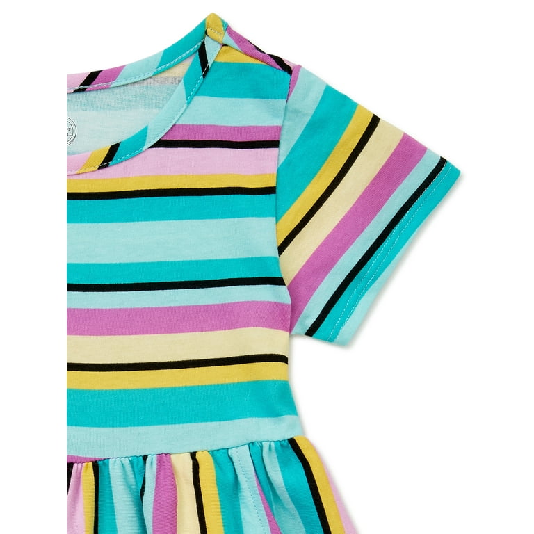 Wonder Nation Baby and Toddler Girl Knit Dress with Pockets 3