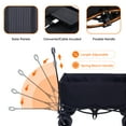 thumbnail image 5 of Foldable Wagon with Solar Panel Canopy, USB & Type-C Ports, All-Terrain Wheels, Removable Sunshade, Compact Design for Beach & Outdoor Use, 5 of 14