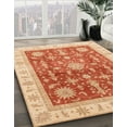 thumbnail image 3 of Ahgly Company Machine Washable Indoor Square Abstract Orange Red Area Rugs, 8' Square, 3 of 7