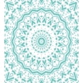 thumbnail image 3 of Aqua Duvet Cover Set, Mandala Tie Dye Effect Floral Leaves Seem Design Image Art Print, Decorative 3 Piece Bedding Set with 2 Pillow Shams, King Size, Sea Green White, by Ambesonne, 3 of 3