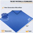 thumbnail image 2 of HAHDAXIA Microfiber Cleaning Cloth for Glasses - Eyeglass Cleaning Cloth - Lens Cleaning Cloth - Microfiber Glasses Cleaning Cloth for Phone, Screens, Camera Lens Cleaner - 12 pcs Blue, 2 of 6