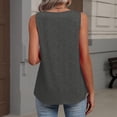 thumbnail image 4 of Youpwaven Women's 250th Anniversary USA V-Neck Ruched Sleeveless Tank Top, America 250 Merchandise Independence Day Flag Print Casual T-Shirt Vest, 4 of 7