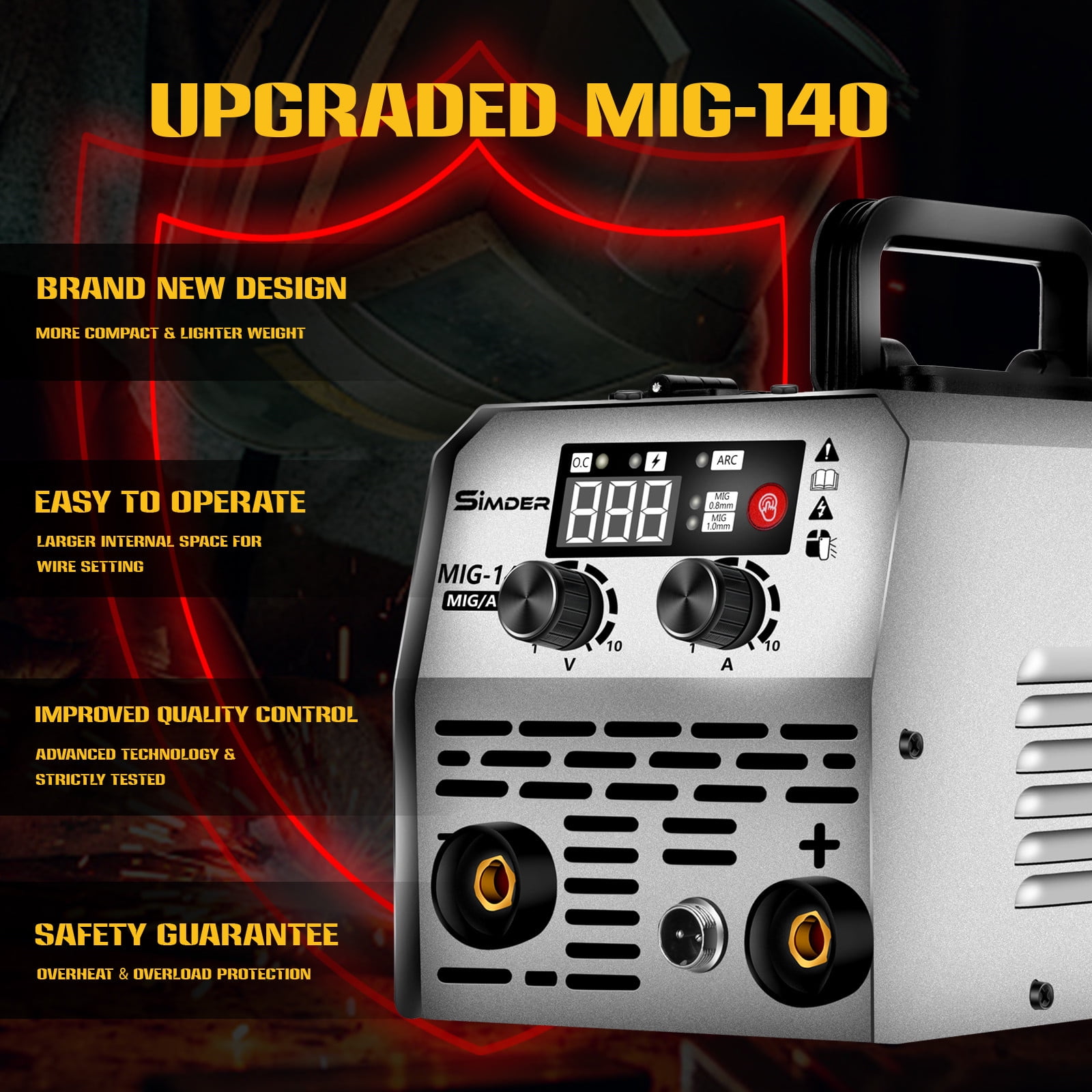 Machine à Souder DuraTech 140A 3 En 1 Mig, Bâton, Flux Noyau - Neuve - Bleue - 120V
