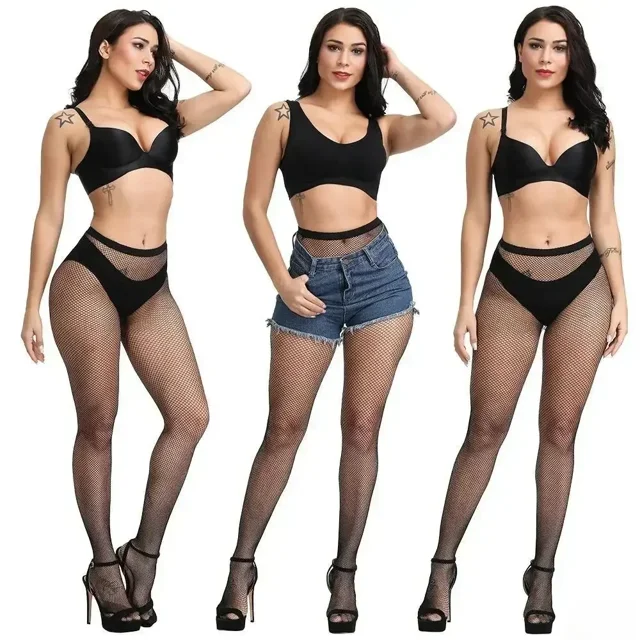 Women Fishnet Stockings Sexy Fat Lace Lingerie Plus Size net 11 One Size