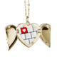 thumbnail image 1 of Insertar teclado de amor Collar colgante en forma de melocotón con alas Unbranded  M, 1 of 3