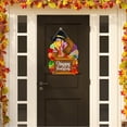 thumbnail image 4 of Fall Thanksgiving Turkey Door Sign Thanksgiving Day Wood Door Hanger Fall Wooden Thankful Wreath Hanging Decoration for Outdoor Outside Porch, 4 of 9