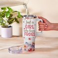 thumbnail image 2 of Frog Travel Cup for Frog Lover,40 oz Personalized Frog Vacuum Insulated Tumbler with Custom Name, 2 of 6