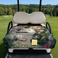thumbnail image 2 of COEQINE Quilted Golf Cart Seat Cover, Folds Design with Handle for Easy Carry, Universal Fit 51.2x30.3 Inch for EZGO Yamaha Club Car 2-Seater, 4 Front Pockets, White Cat Flower, 2 of 8