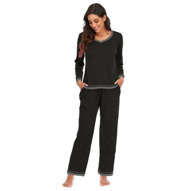 Pijamas de mujer en liquidación, conjuntos de moda para mujer, ropa de estar por casa, camisetas de manga larga y pantalones.