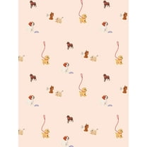 Barbie's Pups Removable Vinyl Wallpaper, Peach
