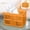 Orange, variant on NWOKYZGH 1 Pack Collapsible Crate with Handle, Stackable Grocery Shopping Baskets