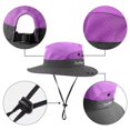 thumbnail image 3 of 2Pcs Femmes Pêcheur Chapeaux Queue de Cheval UV Protection Chapeau de Soleil à Large Bord Casquettes, 3 of 7