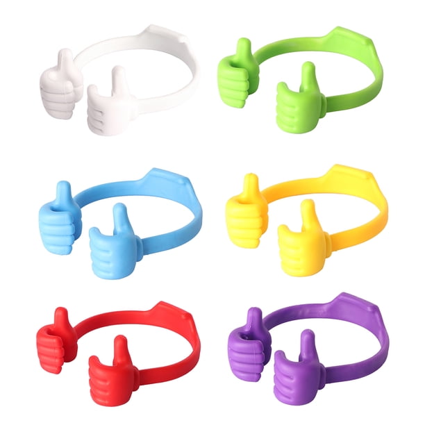 6 soportes ajustables para teléfono móvil, portátiles, ligeros, universales, con forma de pulgar, para escritorio, tabletas, decoración para el hogar y la oficina.