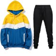 thumbnail image 2 of Suéter y pantalones cosidos en tres colores Traje de otoño e invierno con capucha de dos piezas para hombres Pompotops oipoqjl29431, 2 of 6