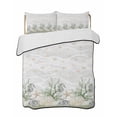 thumbnail image 2 of Sage Green Shell Twin Size Down Alternative Comforter, Lightweight Comforter Quilt Bedding Set with Pillow Shams Coastal Nautical Seahorse Conch Coral All Seasons Bed Comforter Duvet Insert 68"x86", 2 of 7